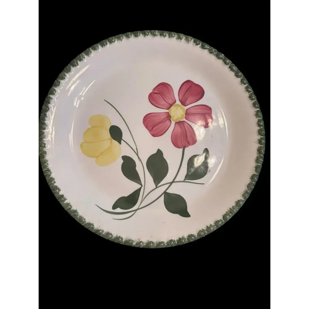 Vintage Blue Ridge Southern Pottery Plate with Flowers 9.5